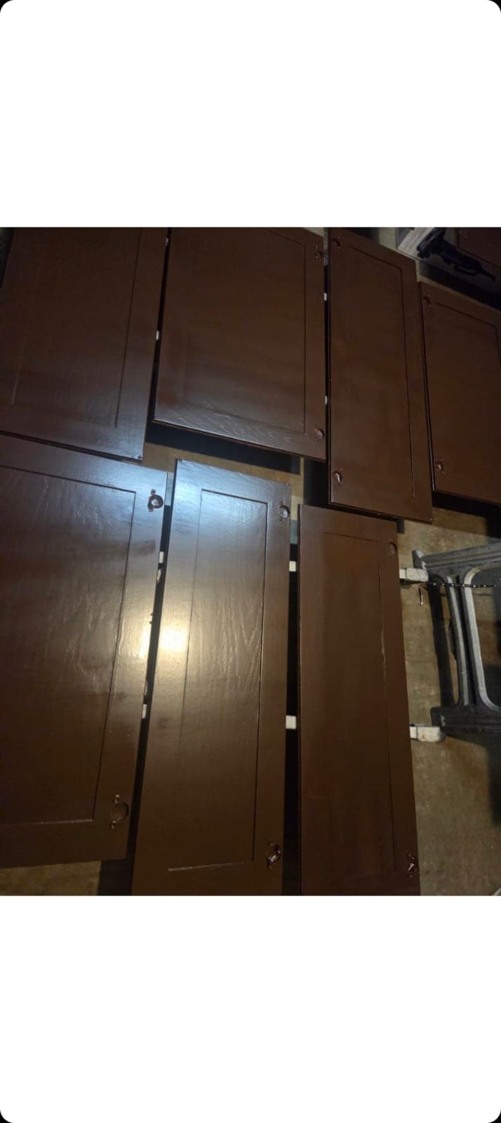 Cabinet doors refinished